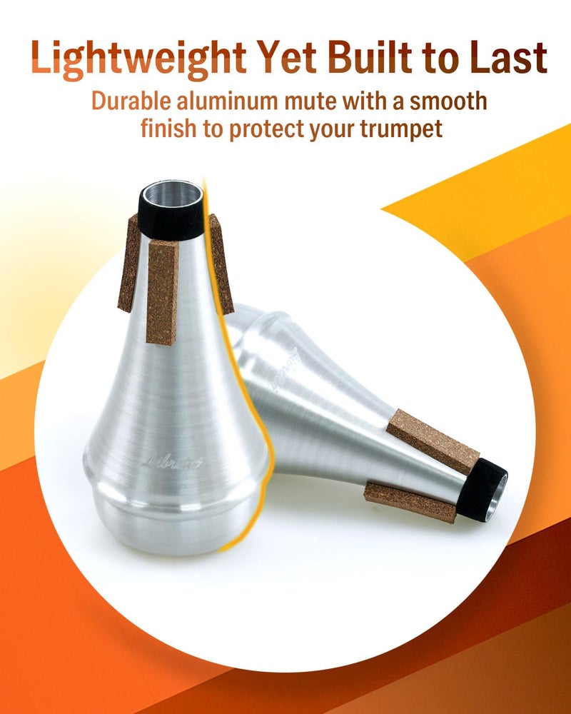 Libretto Trumpet Mute, Small Straight Practice Mute, All Aluminum - Image 2